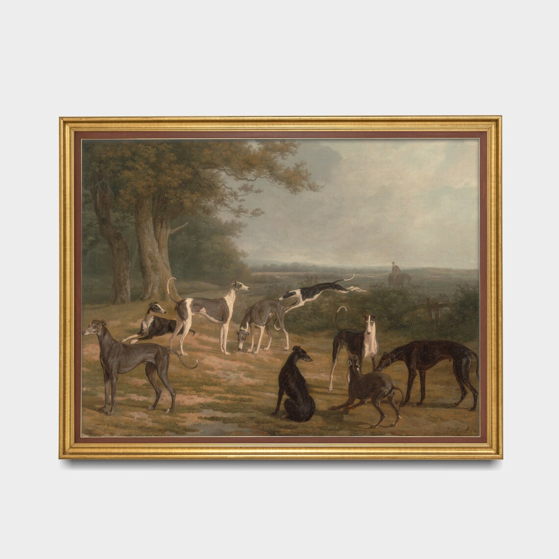 Vintage Dog Painting, Farmhouse Decor Art Print - Image 3