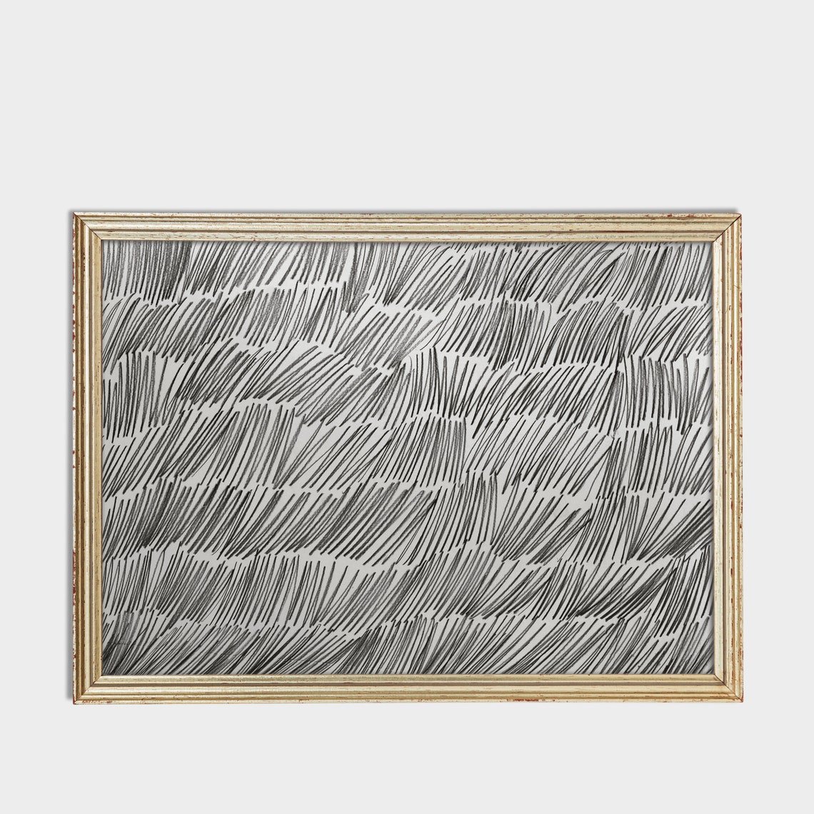 Black Ink Diagonal Stroke Abstract Sketch Modern Minimalist Poster - Image 2