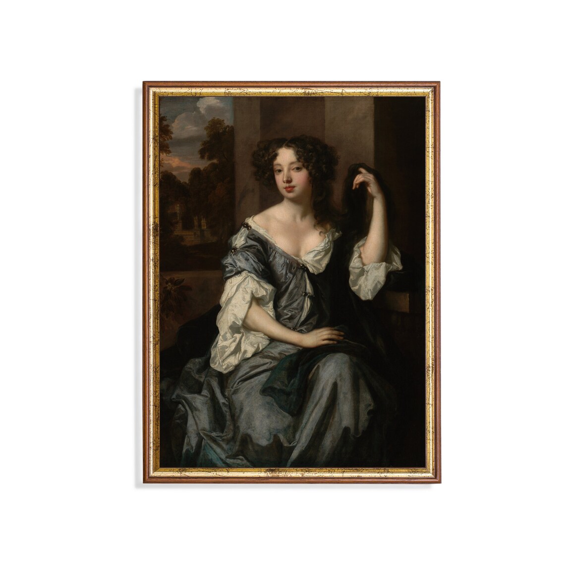 Vintage Woman Portrait, Victorian Retro Art Print