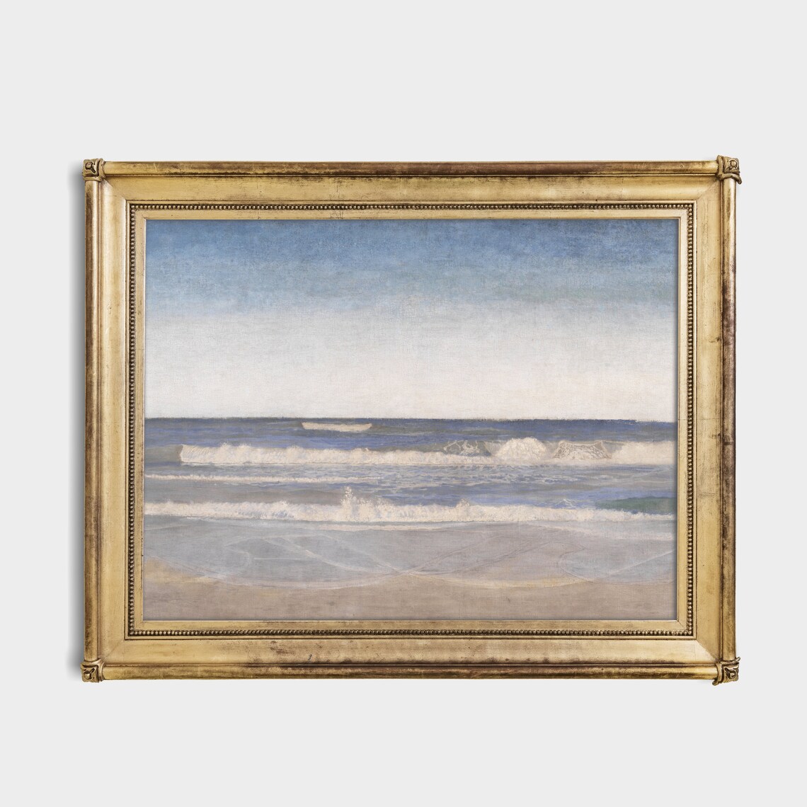 Minimalist Tonalist Seascape of Gentle Waves on a Calm Shore Poster - Image 4