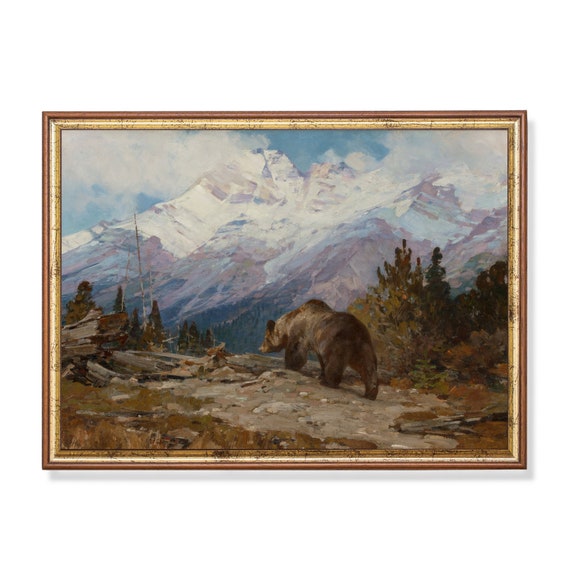 Printed And Shipped Landscape Painting Vintage Wall Art Antique Country Decor Moody Rustic Print Nature Scenery Artwork Fine Art