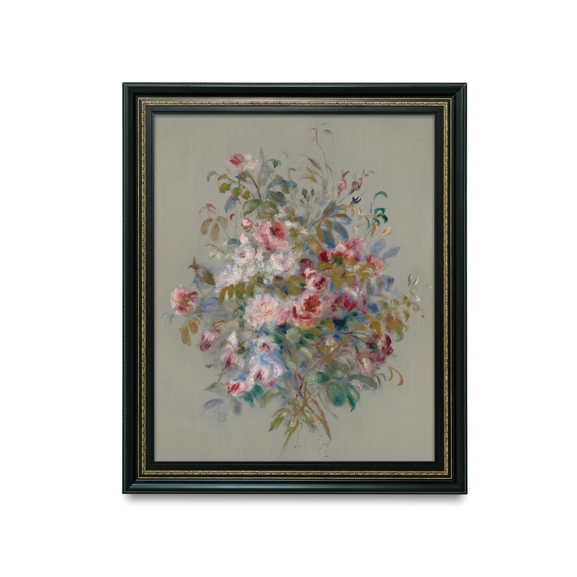 Renoir Rose Bouquet Soft Pink Blooms Impressionist Floral Poster - Image 5