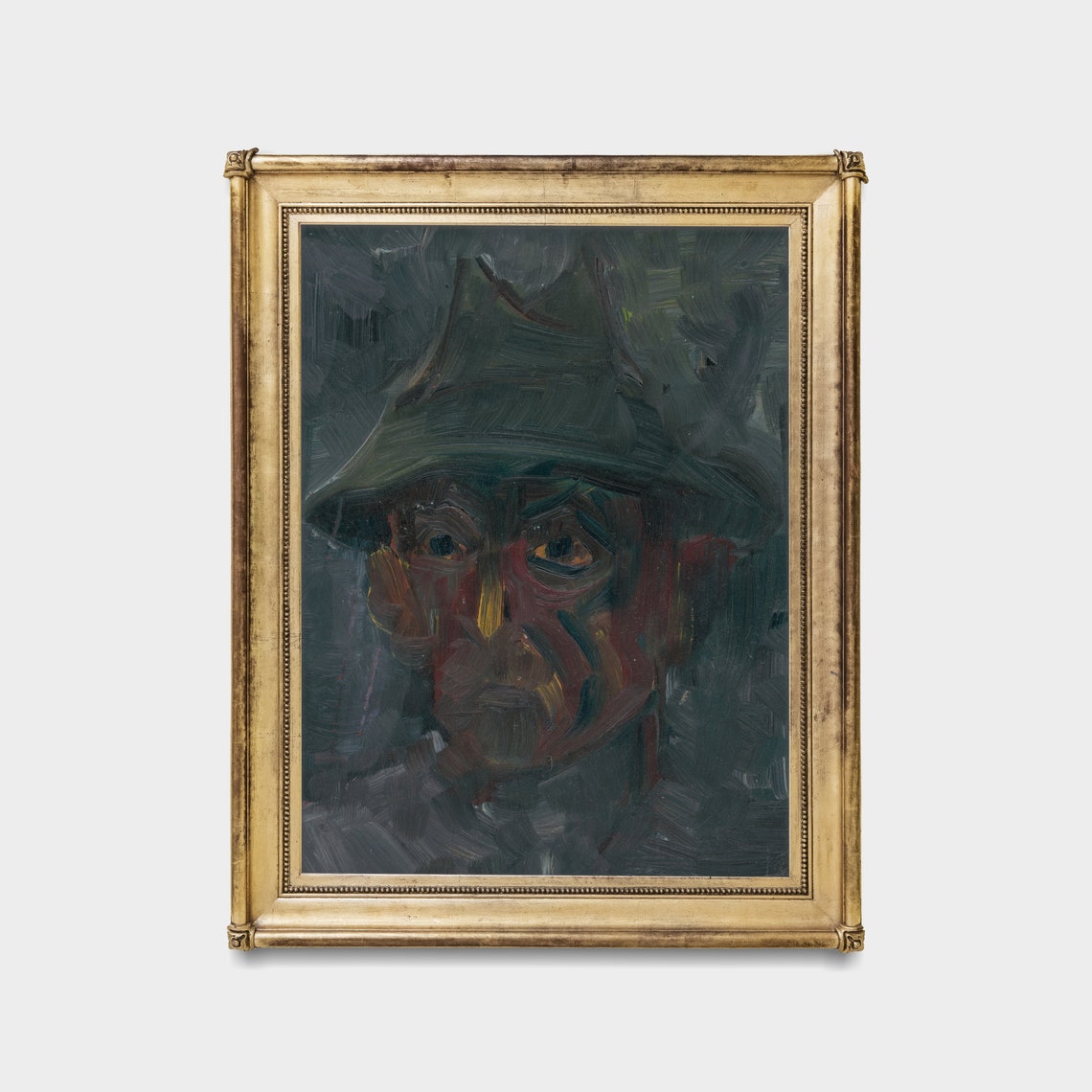 Expressionist Portrait of a Man in a Wide Brimmed Hat Poster - Image 5