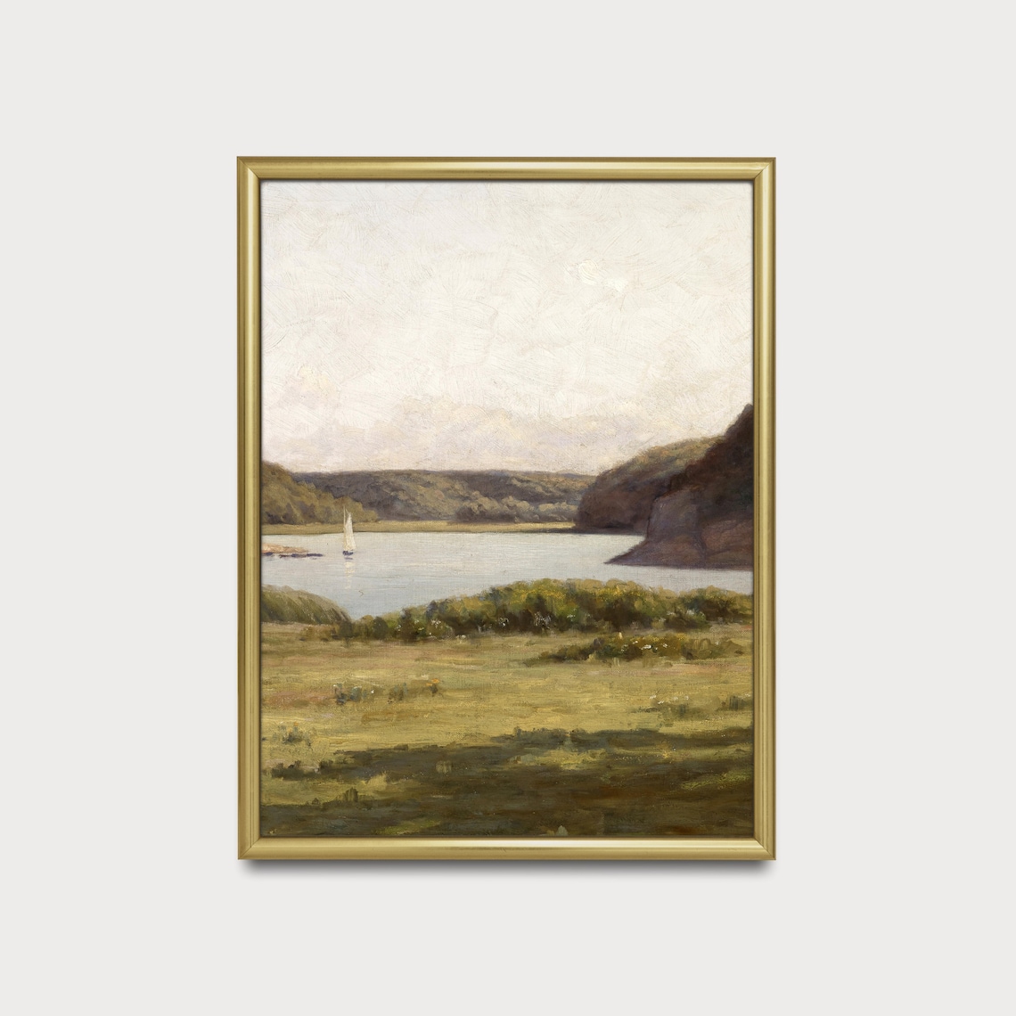 Green Landscape Vintage Country Living Room Art Print - Image 3