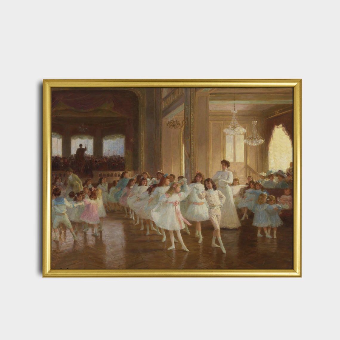 Print And Ship Vintage Figurative Print Antique Wall Art Childrens Dance At Studio Victorian Art Mailed Print Dance Room Decor - Image 4
