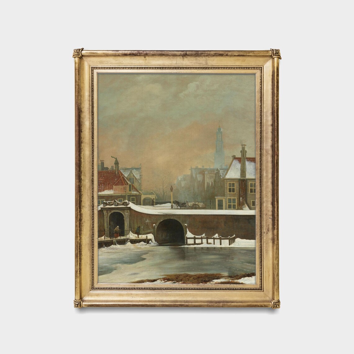 Amsterdam Snowy Canal Bridge Vintage Dutch Winter Art Poster - Image 5