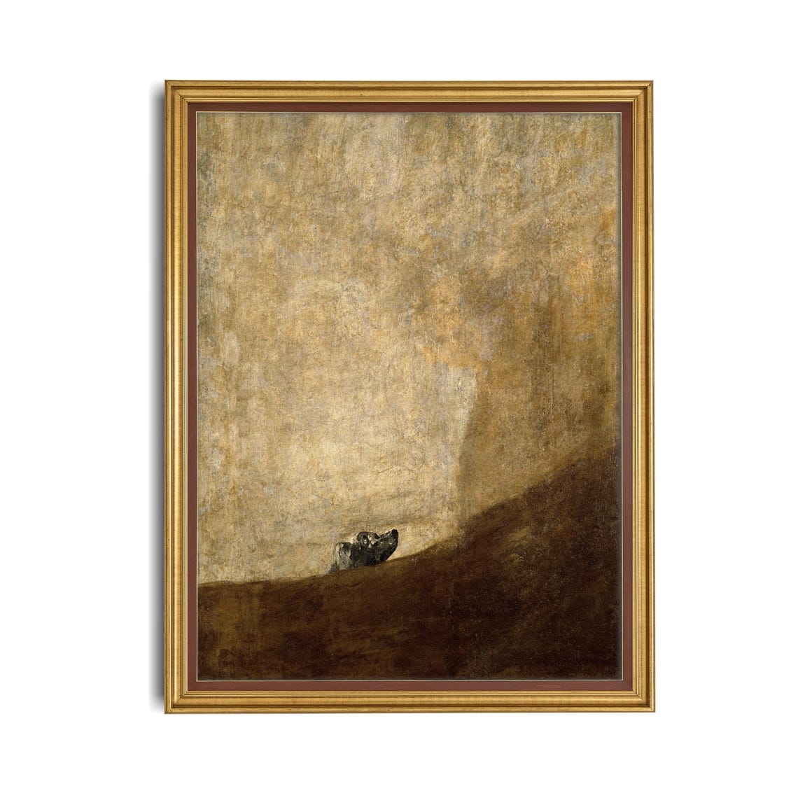 Goya The Dog Antique Animal Painting Reproduction Fine Art Poster - Image 4
