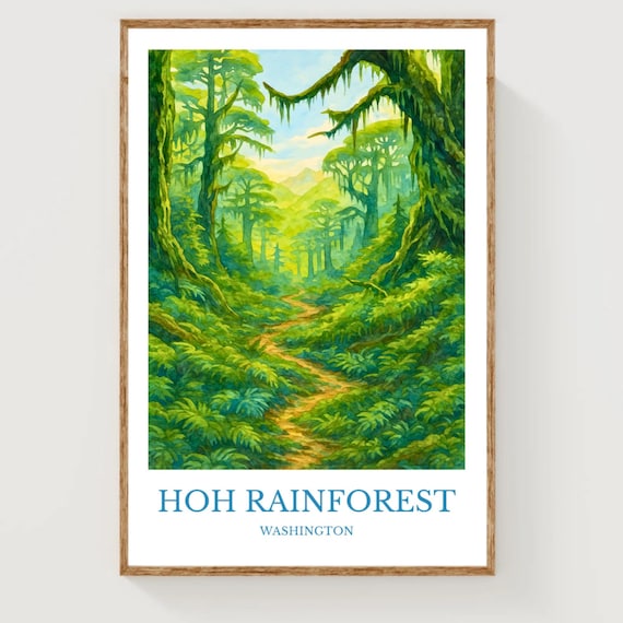 Hoh Rainforest Travel Poster