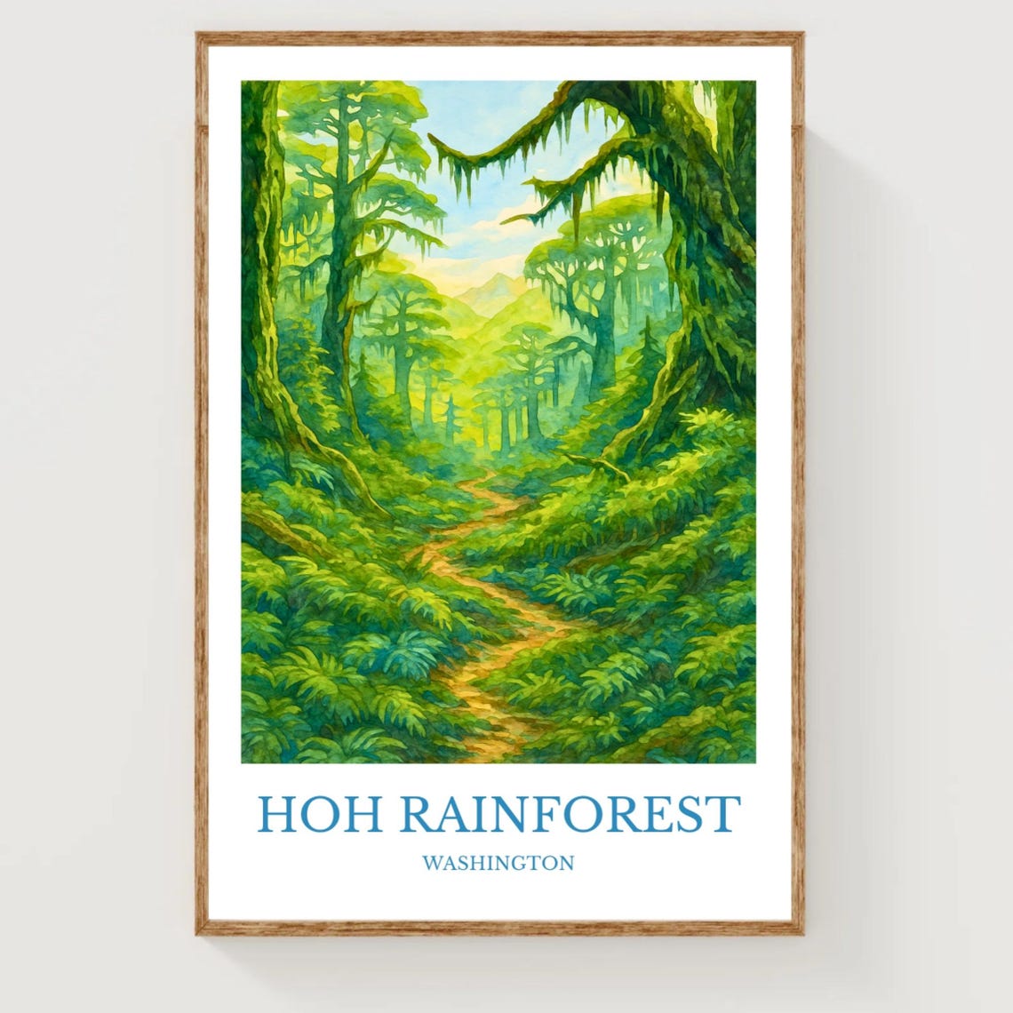 Hoh Rainforest Travel Poster