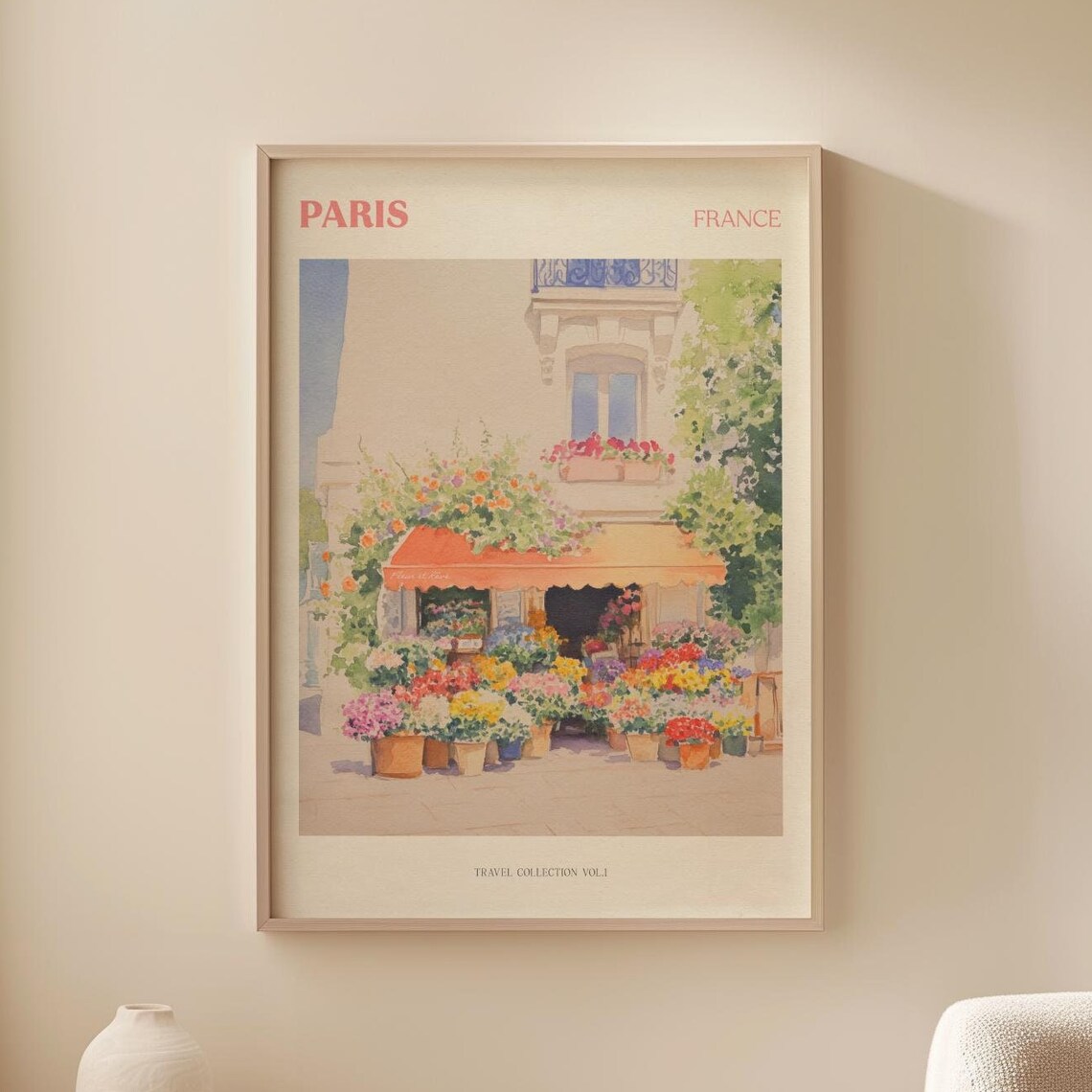 Fleur Et Rve Paris Watercolour Travel Poster