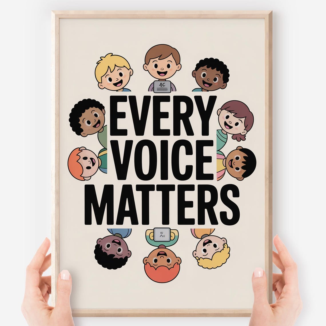 Every Voice Matters Inclusive Classroom Diversity Poster for Kids