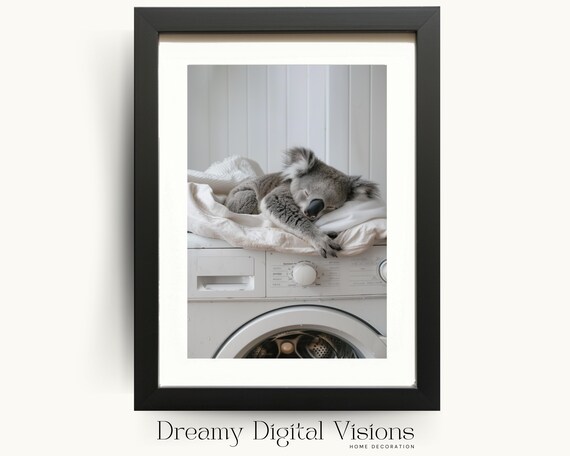 Cute Koala Laundry Room Decor Art Print
