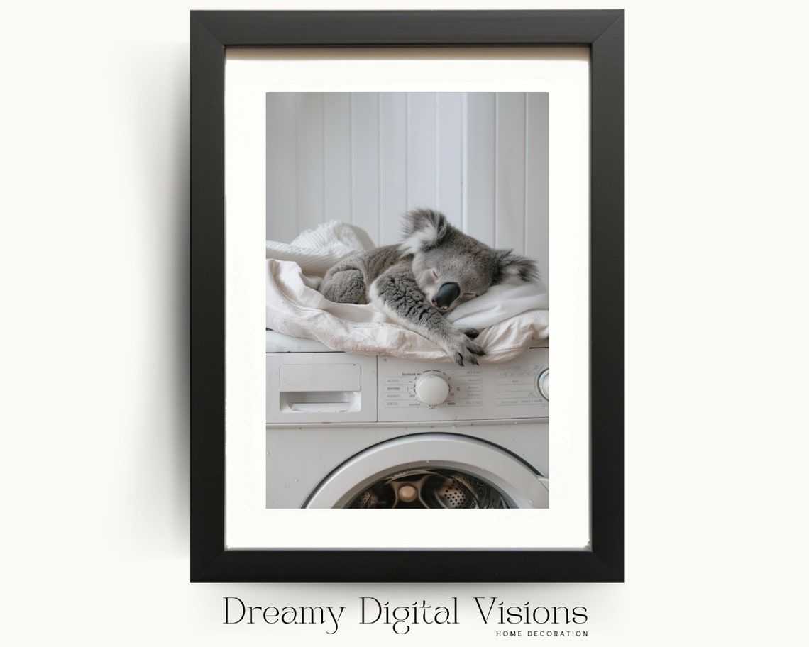 Cute Koala Laundry Room Decor Art Print