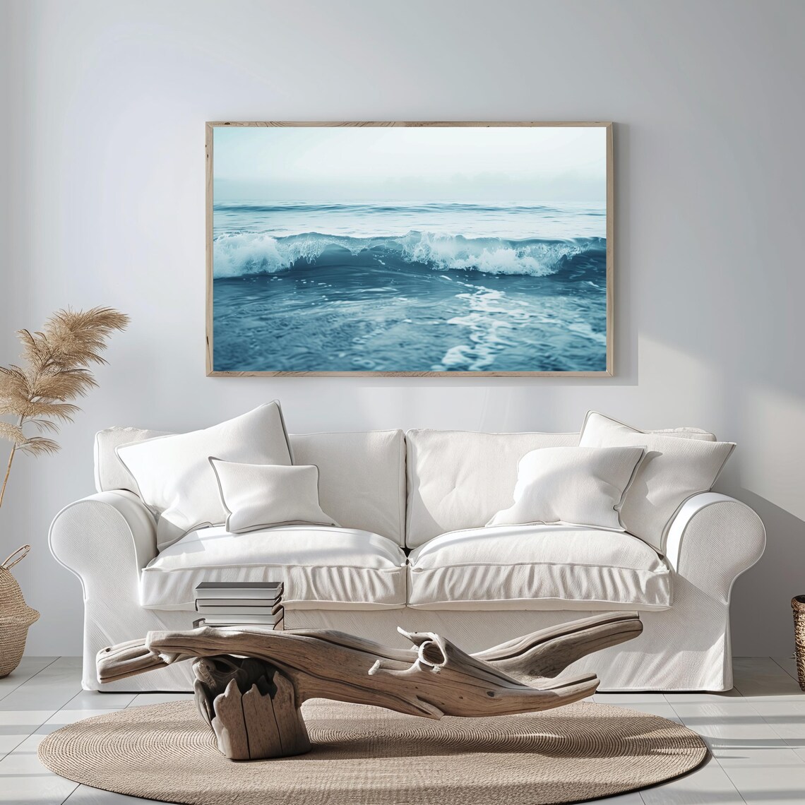 Ocean Wave Poster Calming Blue Water Coastal Photography Beach Home Wall Decor - Image 3