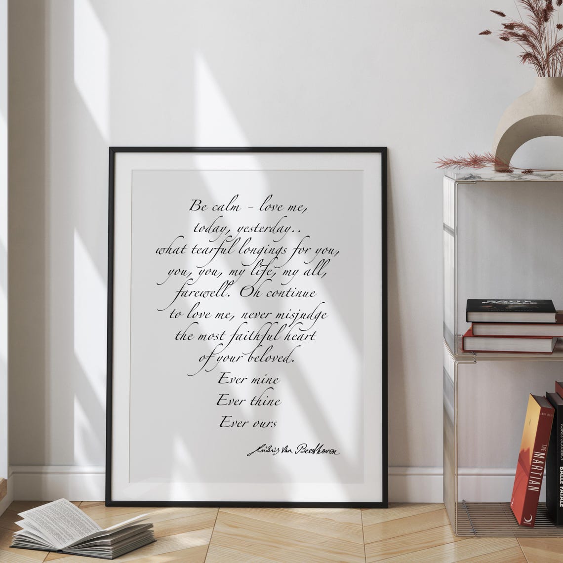 Beethoven Immortal Beloved Letter Calligraphy Love Quote Poster - Image 3
