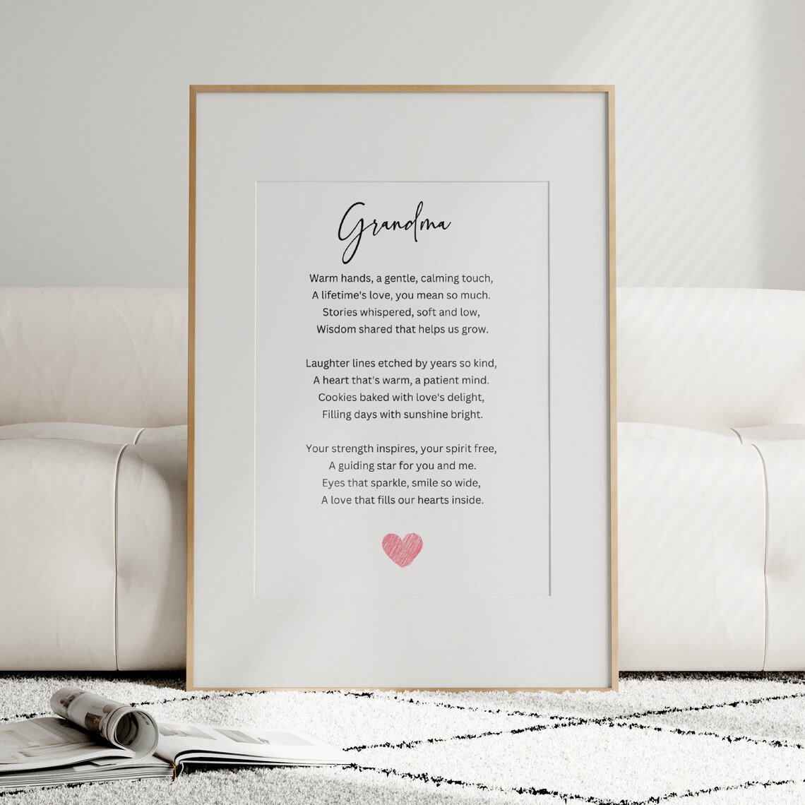 Sweet Grandma Poem Heartfelt Gift From Grandkids Christmas Poster - Image 2