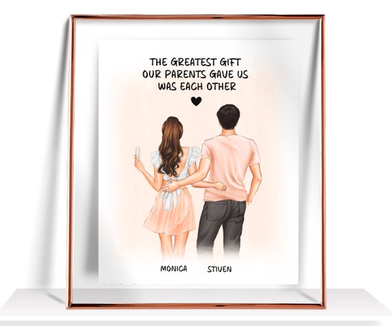 Brother Sister Gifts Custom Brother Sister Print Personalized Gift For Brother From Sister Family Portrait Birthday Gift For Him Sister Gift