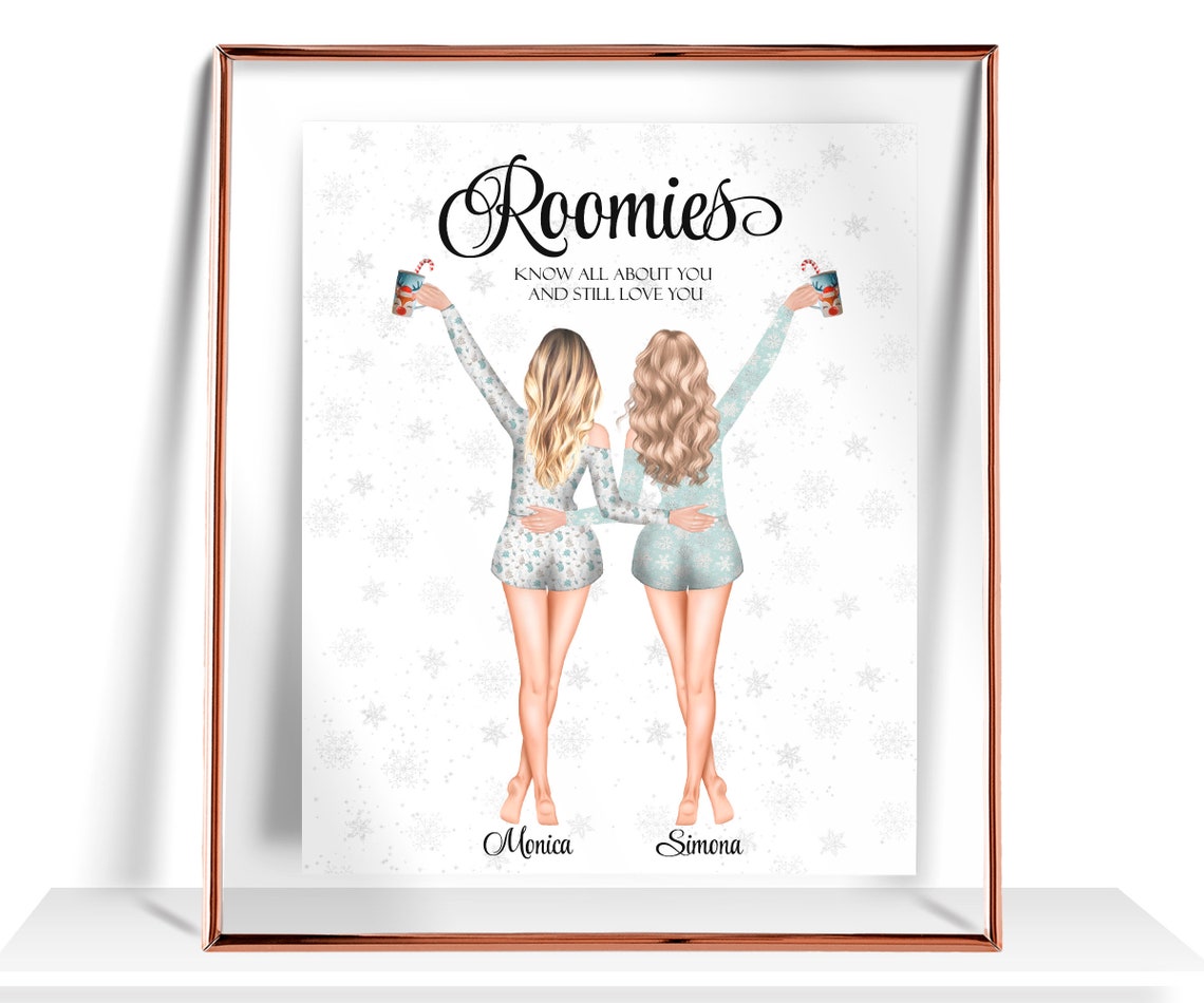 Roomies Know All About You Christmas Pajamas Friendship Print