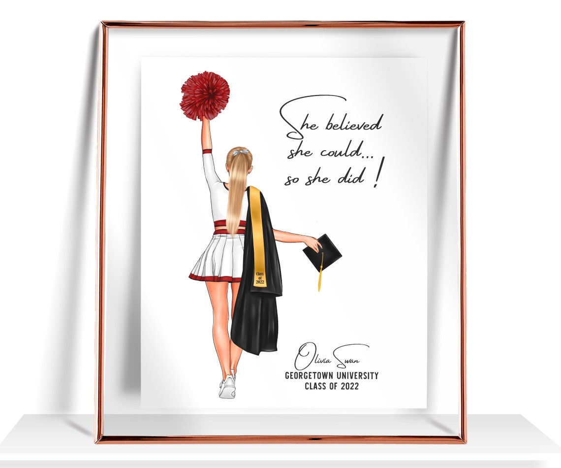 Cheerleader Graduate Senior Class Of 2022 Tribute Keepsake Poster