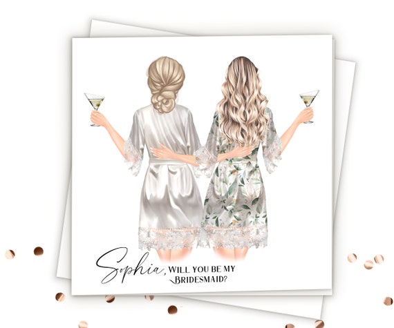 Bridesmaid Proposal Card Will You Be My Bridesmaid Proposal Gift Personalized Bridesmaid Gift Custom Bridesmaid Card Maid Of Honor