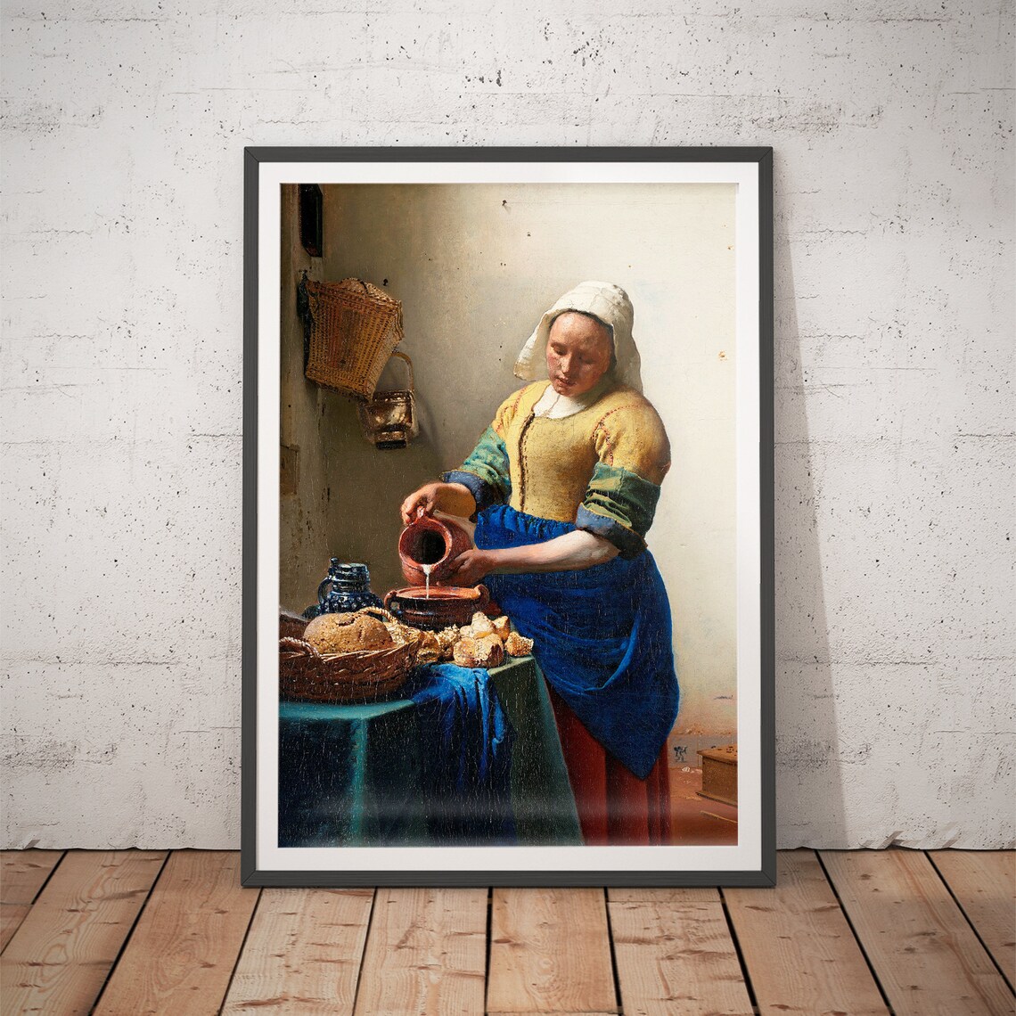 Johannes Vermeer The Milkmaid Pouring Milk Dutch Master Art Poster