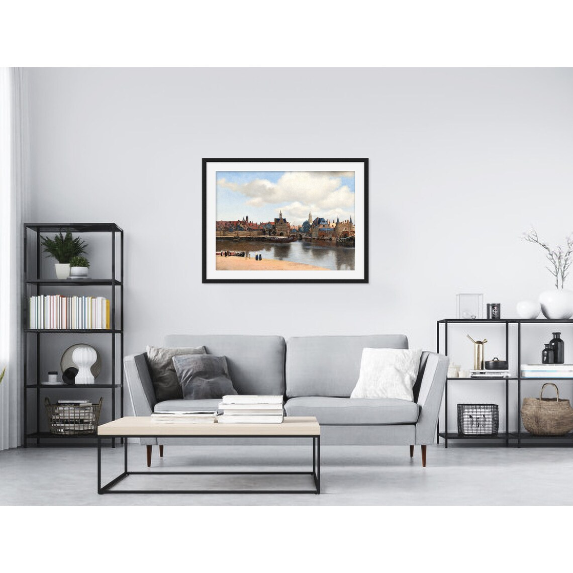 Johannes Vermeer View of Delft Dutch Canal Cityscape Art Poster - Image 3