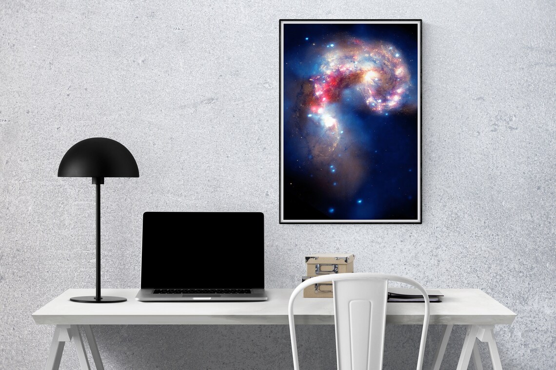Outer Space Astronomy Poster, Hubble Galaxies - Image 3