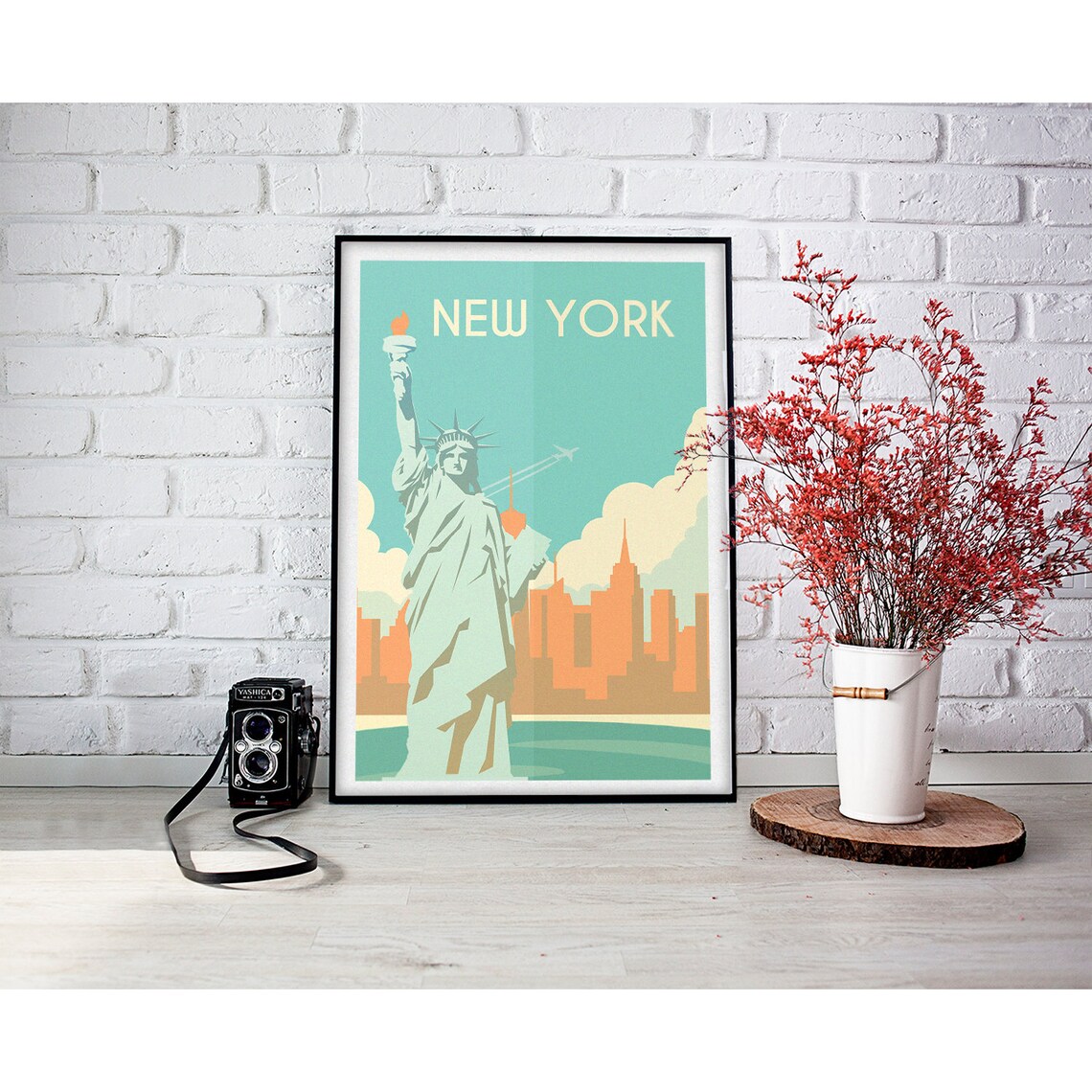 New York Vintage Travel Poster, Minimalist Art Print - Image 2