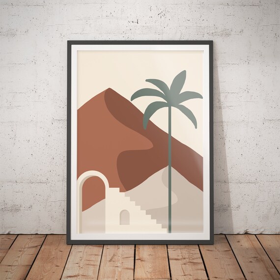 No5 Abstract Landscape Art Print Line Art Mountain Print Hills Modern Wall Art Contemporary Prints Geometric Landscape