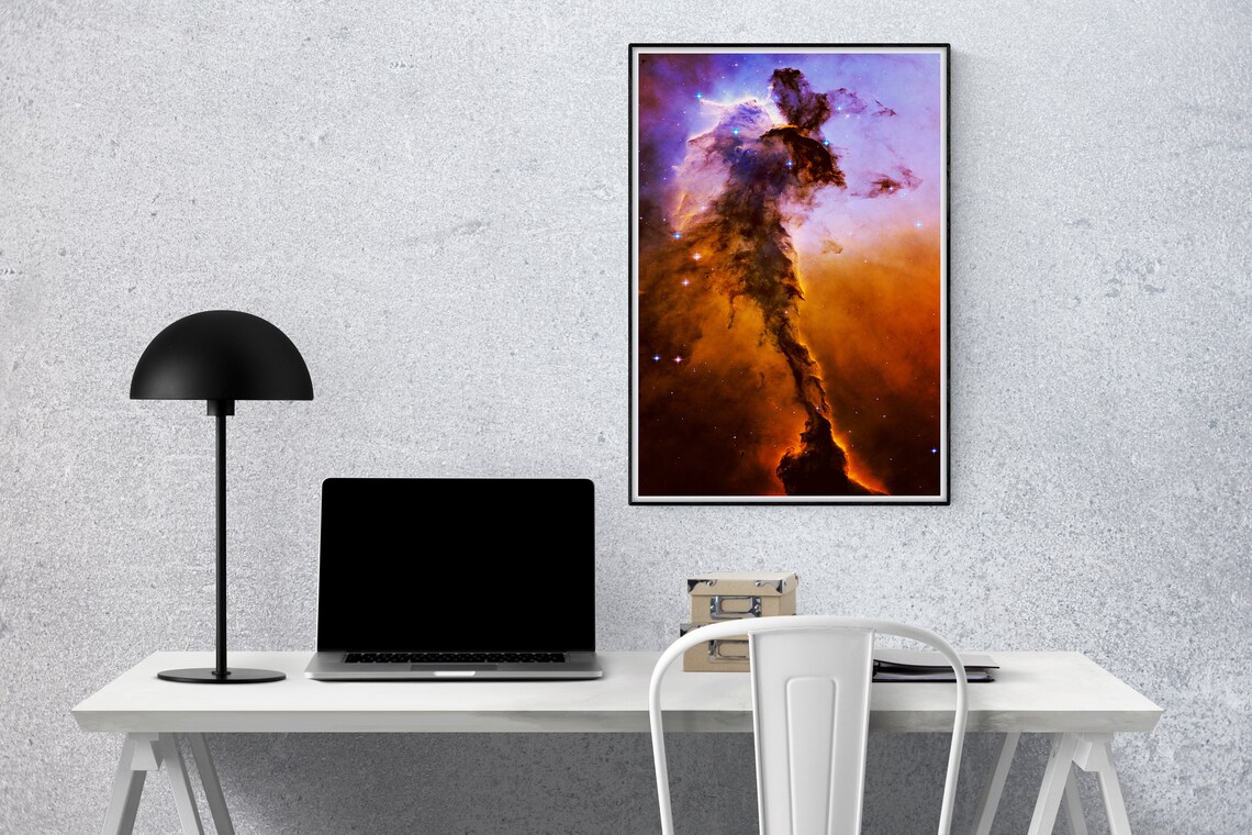 Hubble Telescope Eagle Gas Nebula Poster Print - Image 2