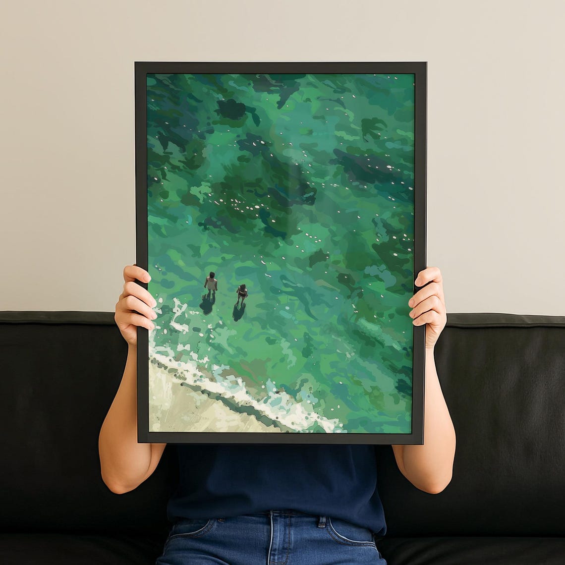 Japandi Beach Art Poster Wabi Sabi Decor Neutral Wall Print Cozy Gift Modern Home Artful Minimalism No 134