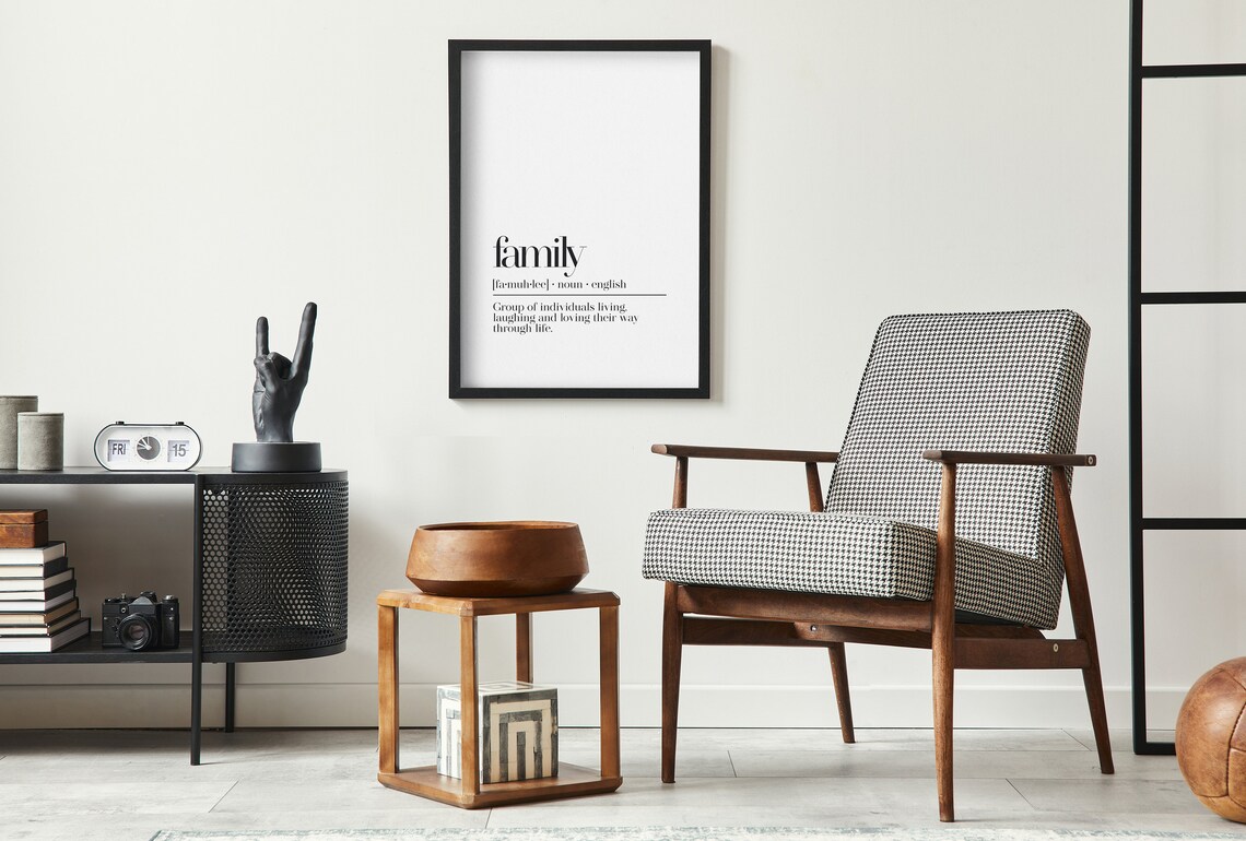 Family Dictionary Definition Living Laughing Loving Home Poster - Image 2