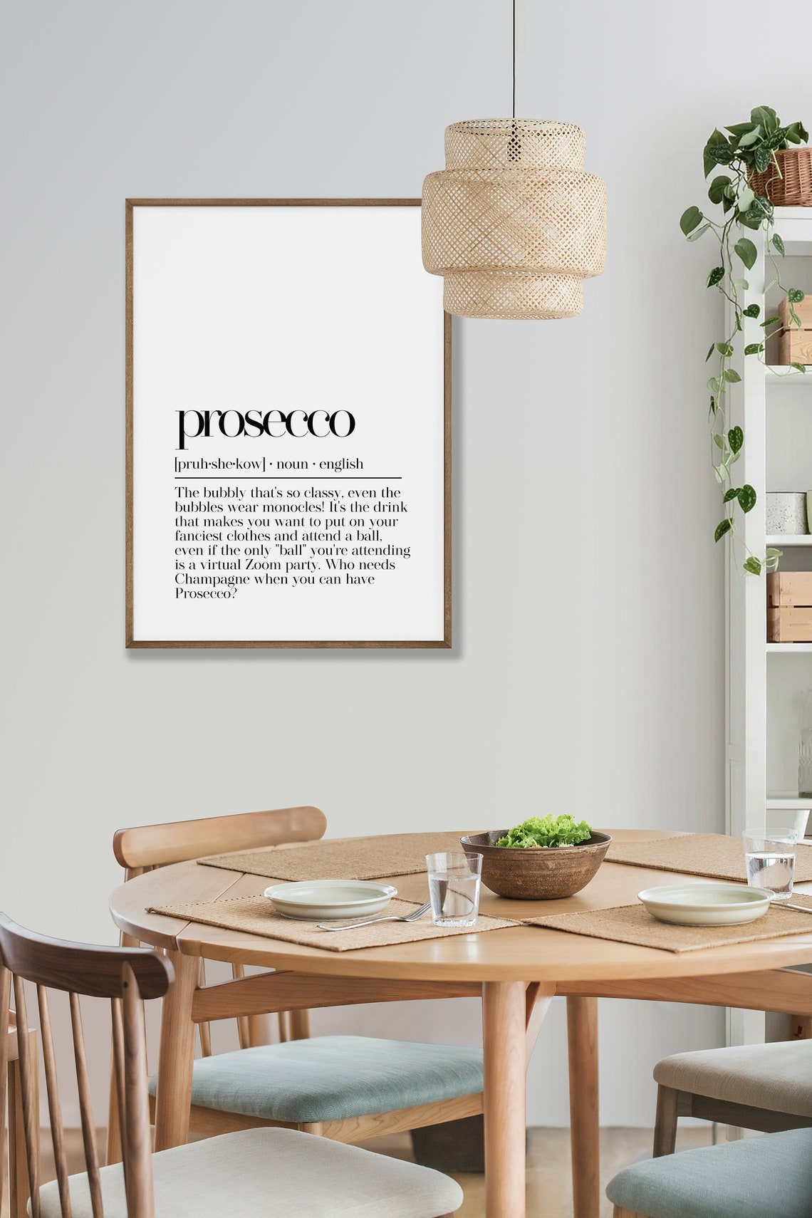 Prosecco Funny Dictionary Definition Bubbly Classy Party Poster - Image 3
