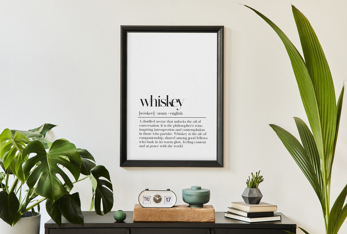 Whiskey Dictionary Definition Philosophers Wine Bar Cart Poster - Image 3