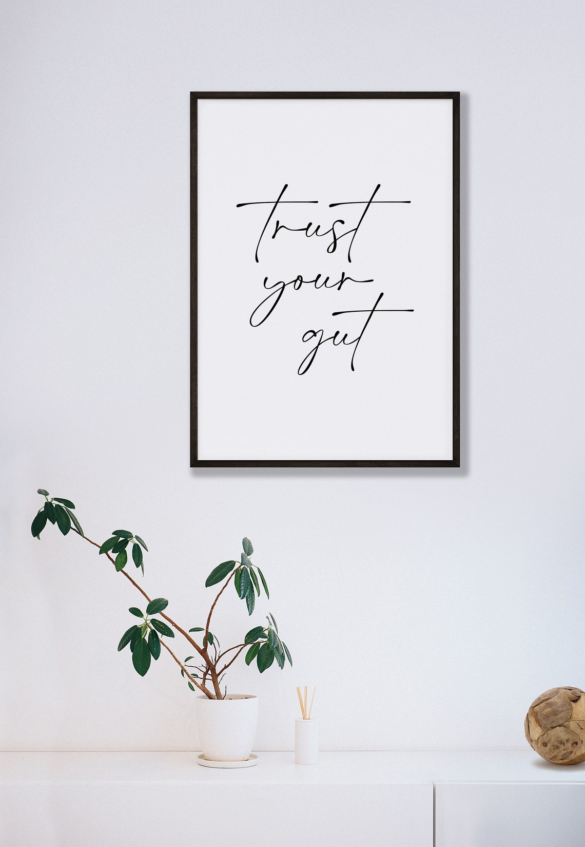 Trust Your Gut Elegant Script Motivational Inspirational Poster - Image 4