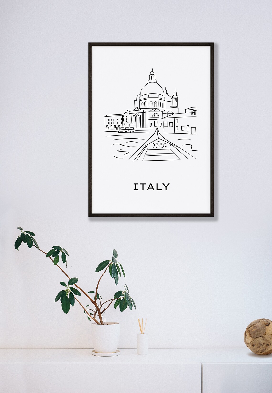 Italy Venice Canal Dome Line Art Minimalist Travel Landmark Poster - Image 4