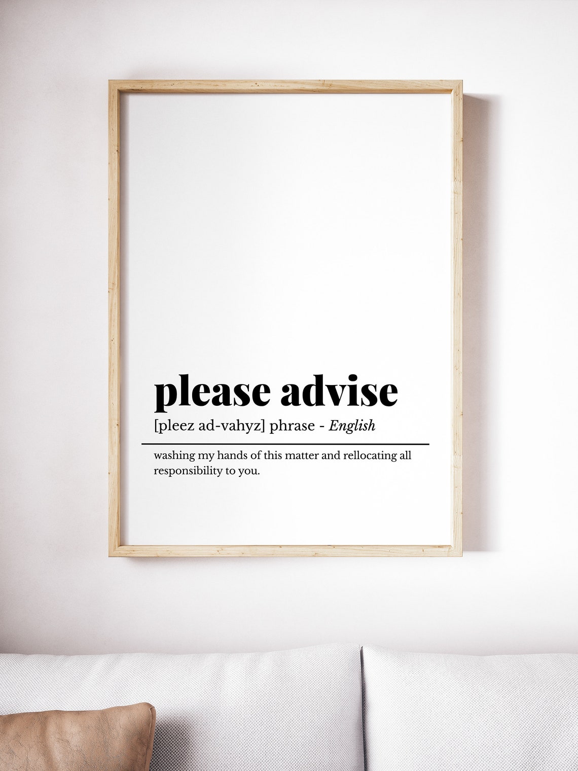 Please Advise Definition Funny Office Email Humor Dictionary Poster - Image 5