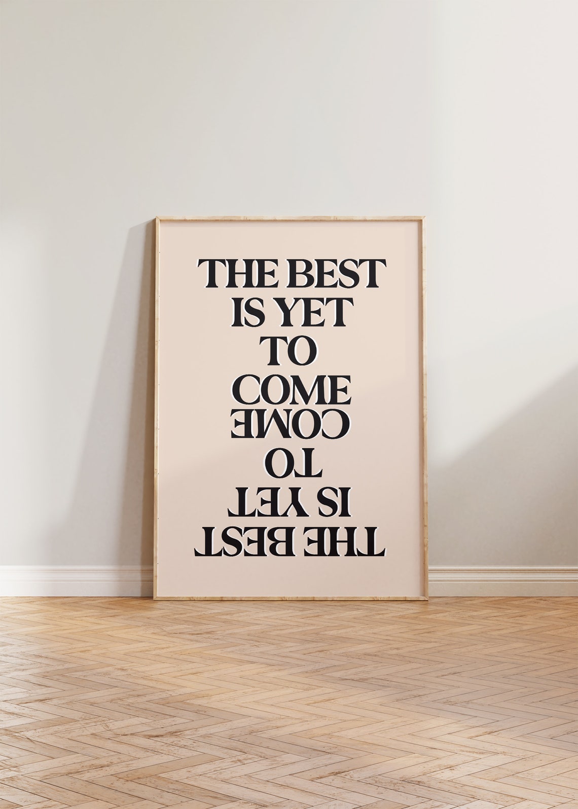 Retro Wall Art The Best Is Yet To Come Poster Typography Print Positive Quote Typographic Cool