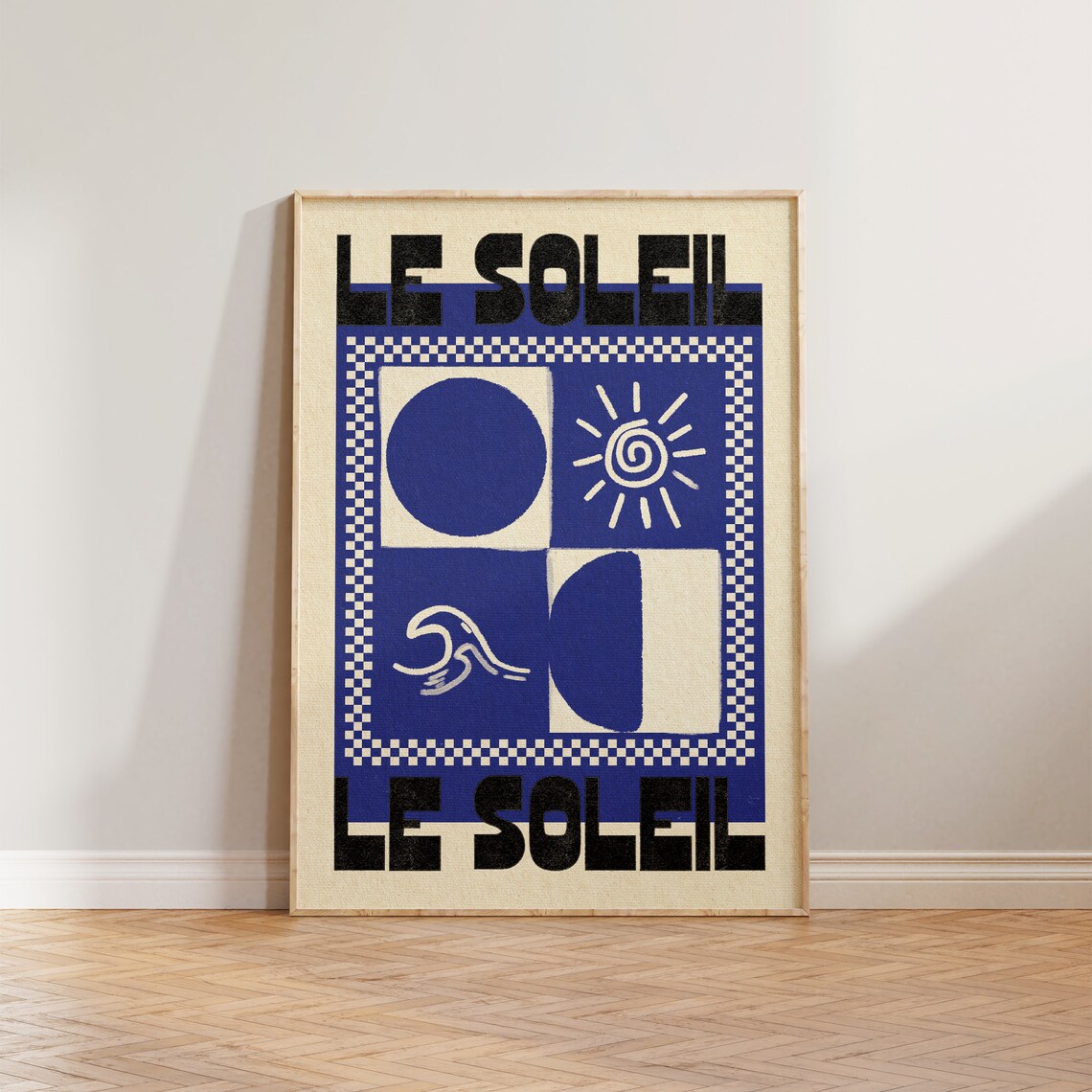 Le Soleil French Decor, Mid Century Travel Poster