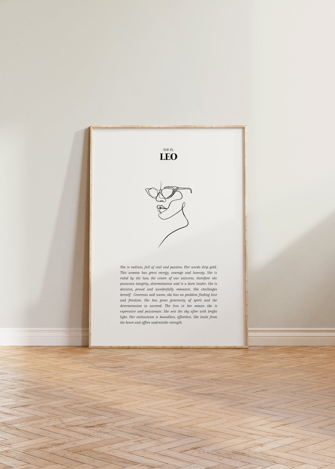 She Is Leo Horoscope Zodiac Art Print