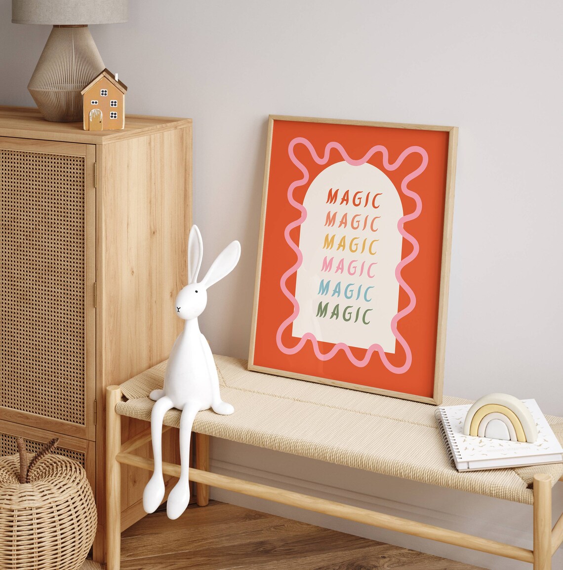 Whimsical Kids Boho Magic Poster, Playroom Decor - Image 3