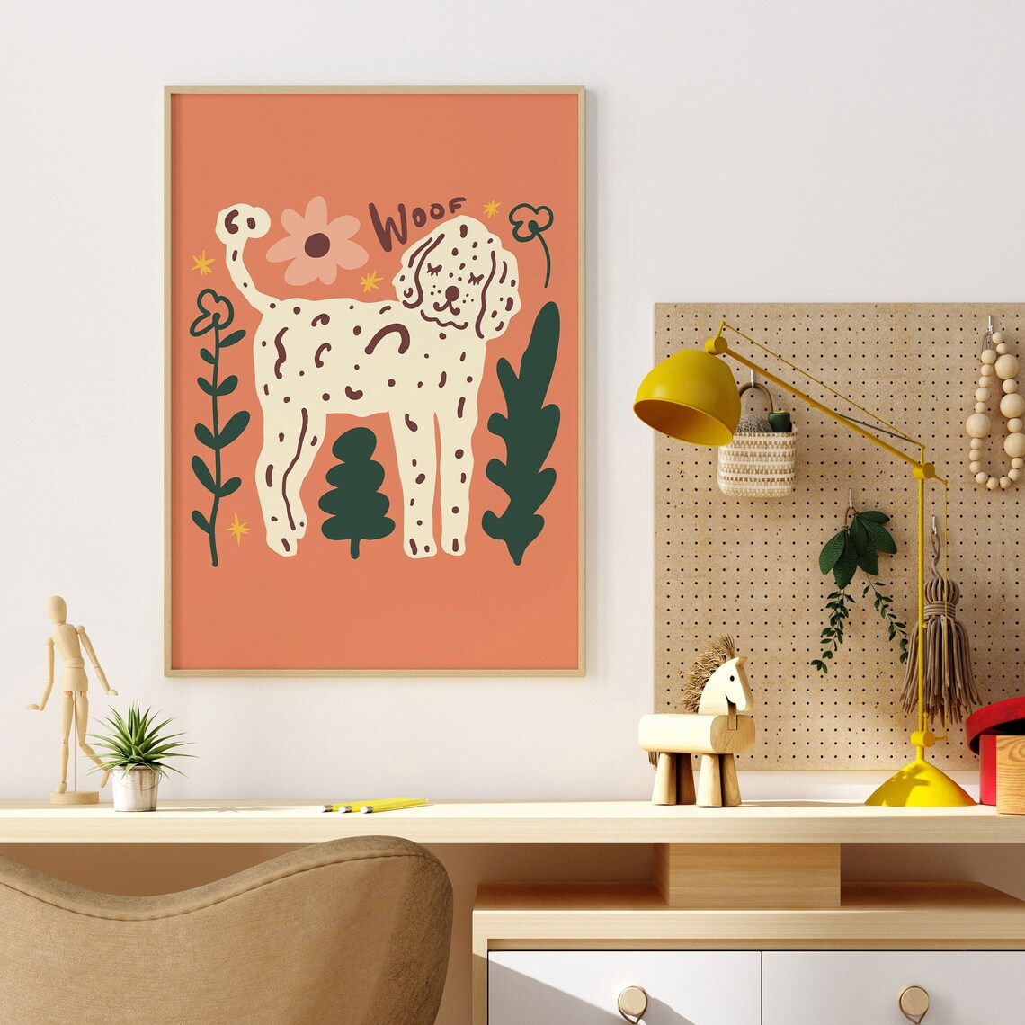 Cute Dog Poster, Whimsical Poodle Nursery Decor - Image 4