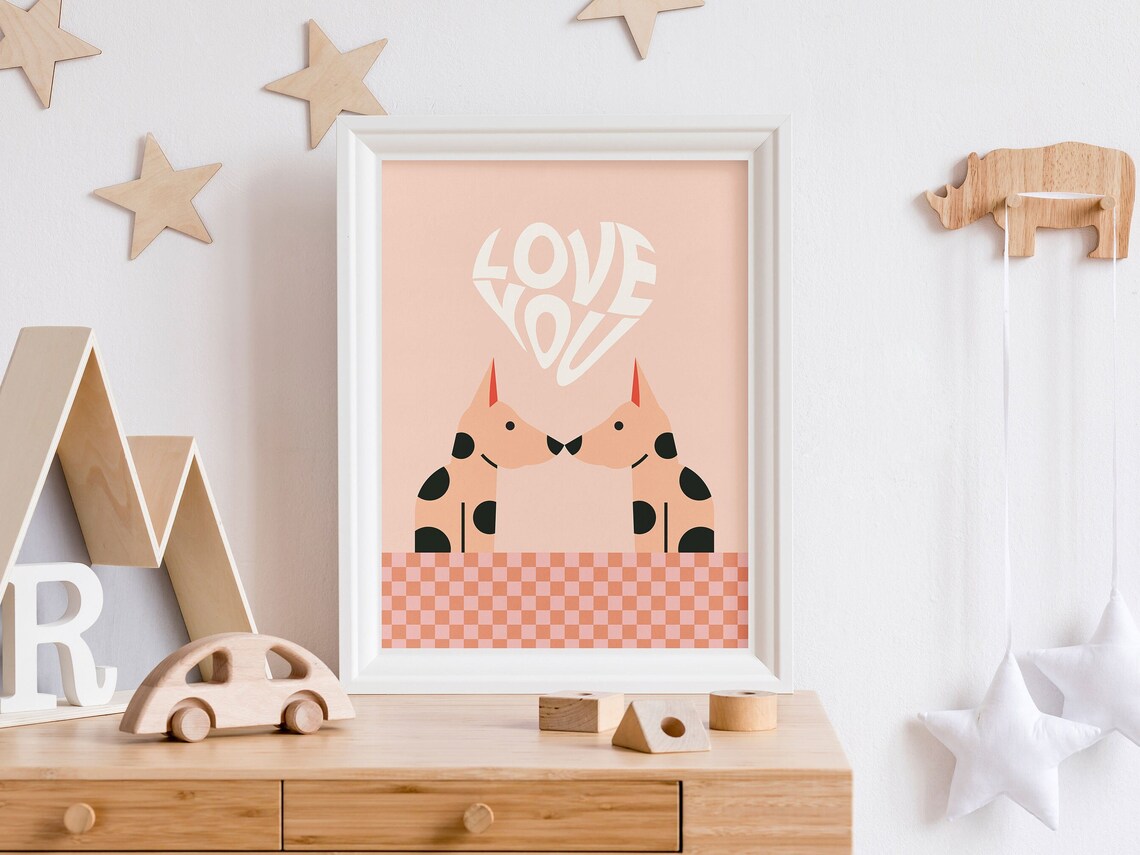 Kids Puppy Poster, Pastel Nursery and Playroom Decor - Image 4