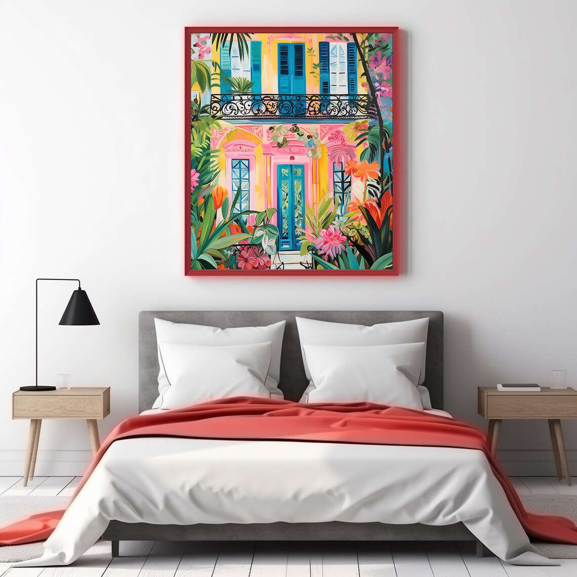 Floral Botanical Illustration, Bold Colorful Art Print - Image 3