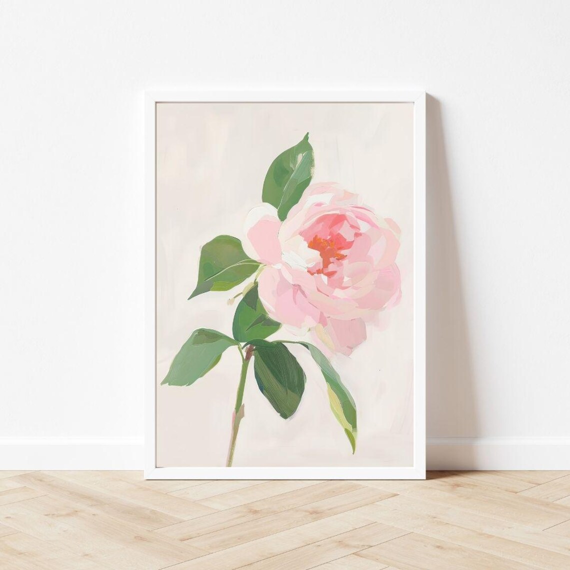 Vintage Pink Rose and Peony Floral Art Print - Image 3
