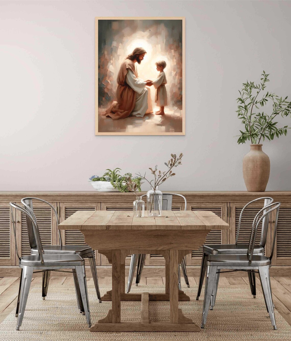 Trust Your Savior Jesus And Boy Art Print - Image 5