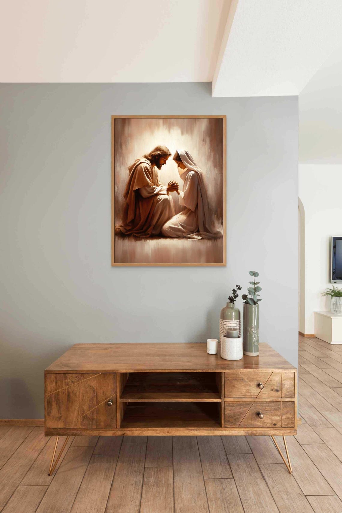 Hands Of Mercy Christian Painting Jesus And Woman Jesus Prints Lds Painting Bible Painting Jesus And Girl Jesus Picture Jesus Poster - Image 3