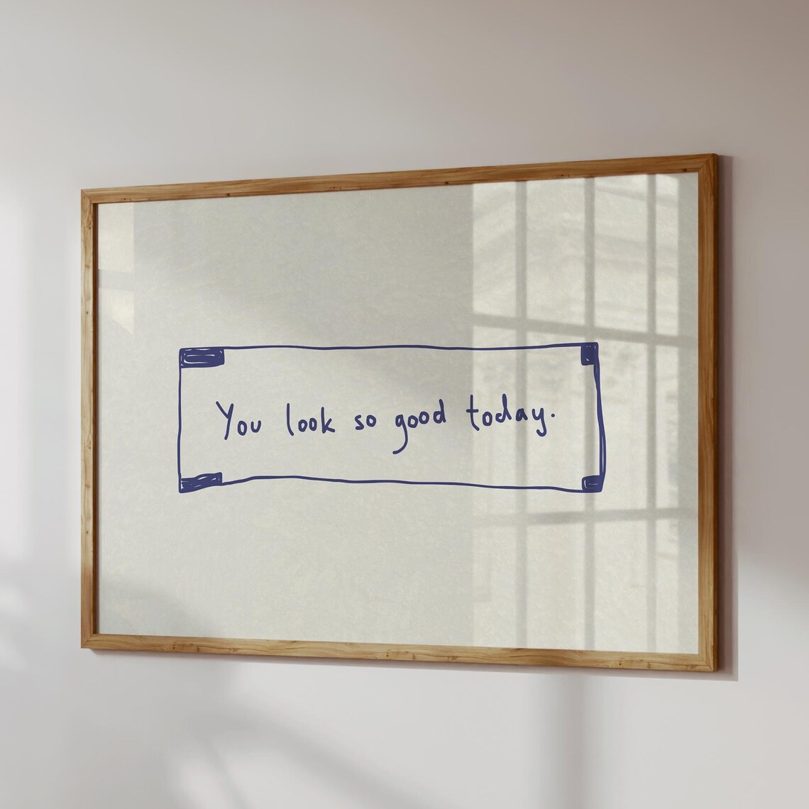 You Look So Good Print Trendy Bathroom Decor Affirmation Wall Art Digital Download Horizontal