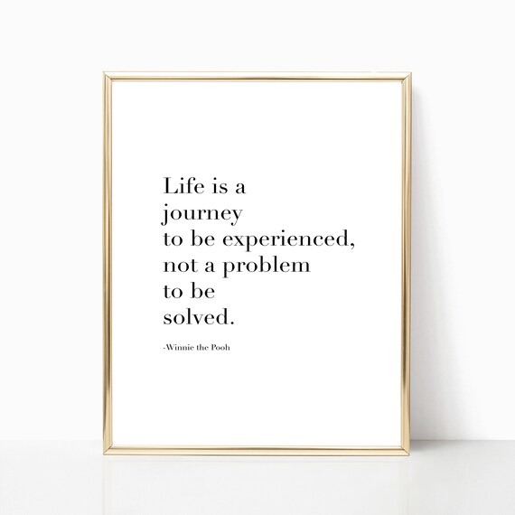 Life Is A Journey To Be Experienced Winnie The Pooh Quote Wall Art