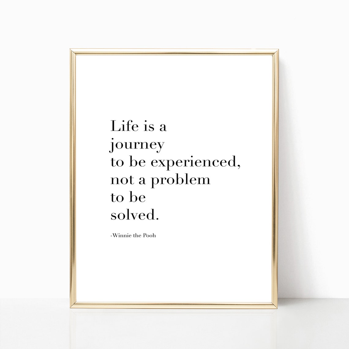 Life Is A Journey To Be Experienced Winnie The Pooh Quote Wall Art